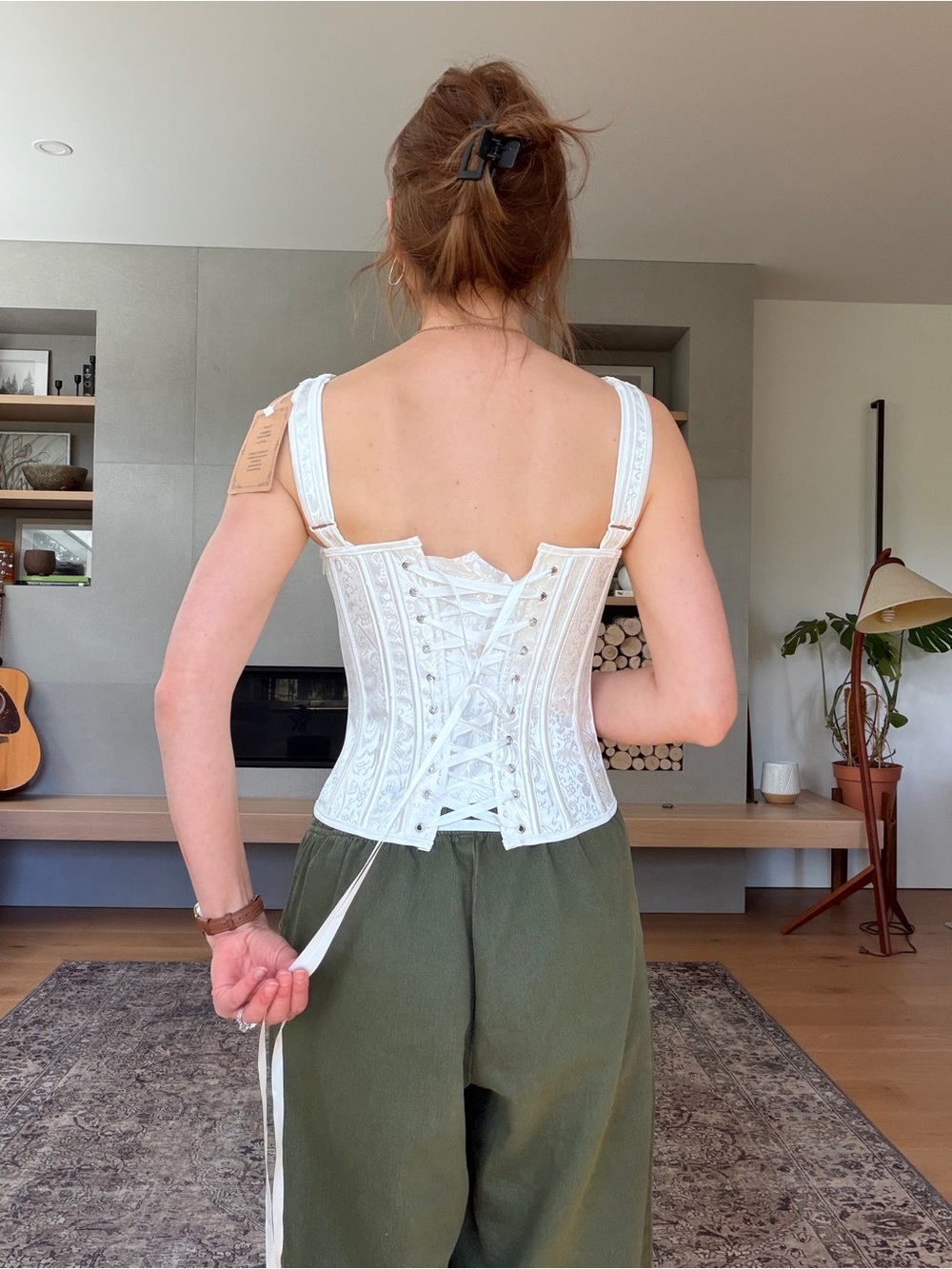 NWT White Lace Corset Top xs to small - Picture 4 of 14